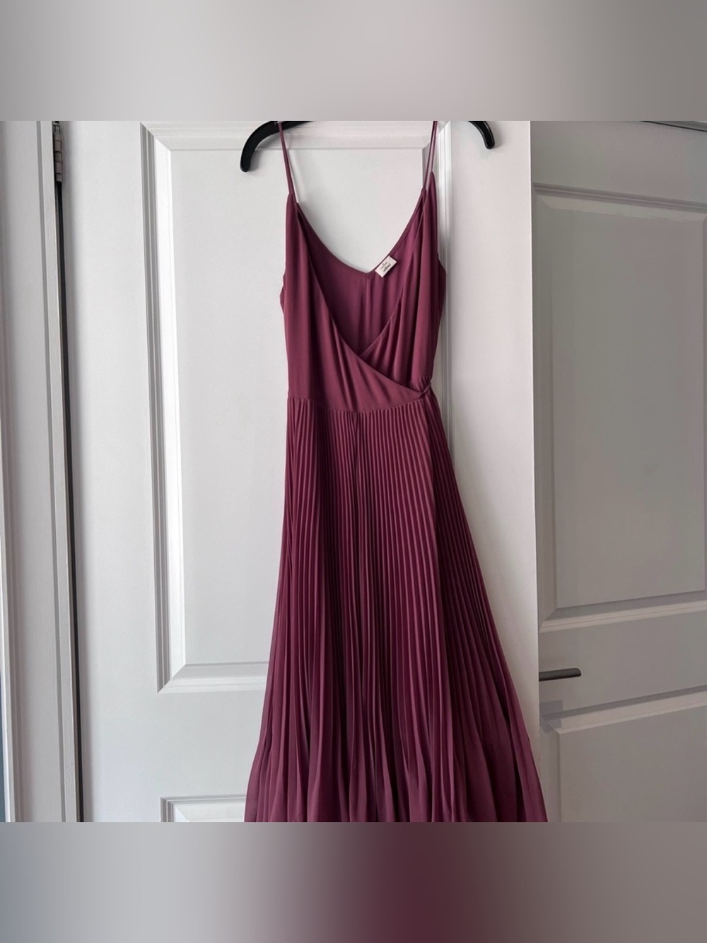 Wilfred Beaune Dress Pleated Midi Dress in Apple Butter Mauve Pink